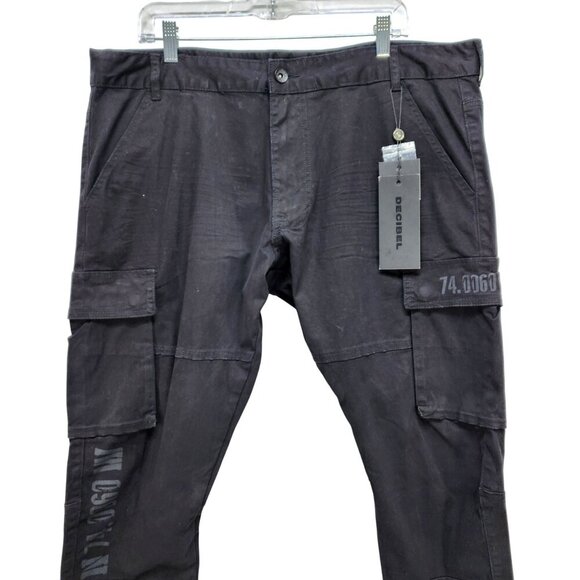 Decibel Mens Black Cargo Utility Pants Size 40X32 - Picture 7 of 14